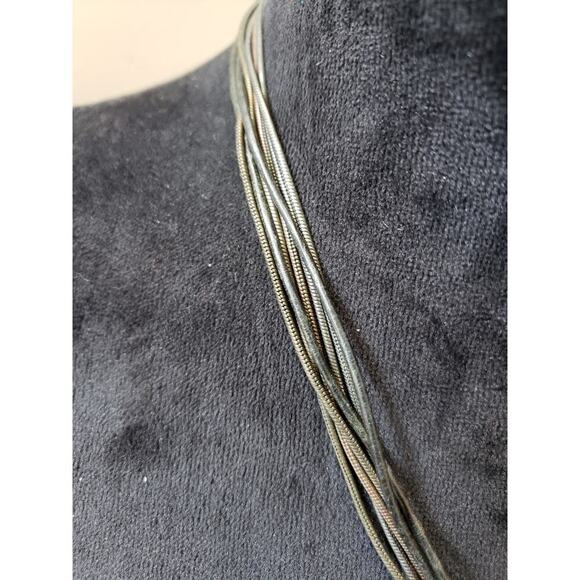 Women's Chicos Multi Strand Metal Necklace Geometric Pendant Hook Clasp Boho - Picture 4 of 7